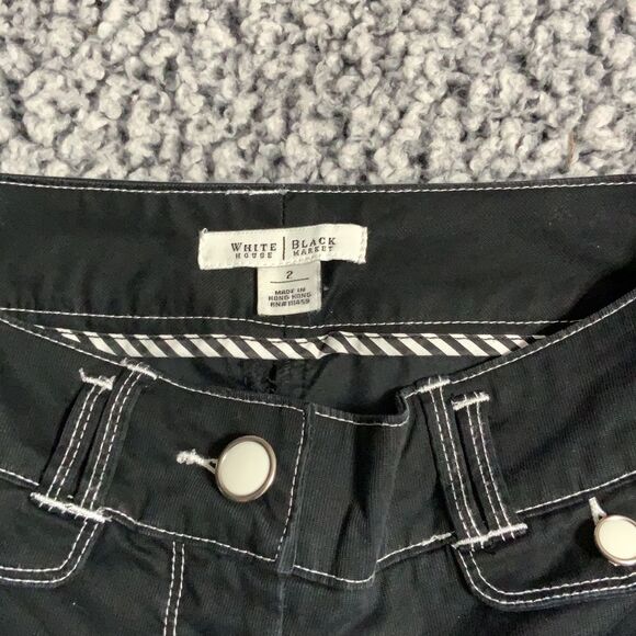 White House Black Market Pants - White House Black Market Black Capri Wide leg size 2